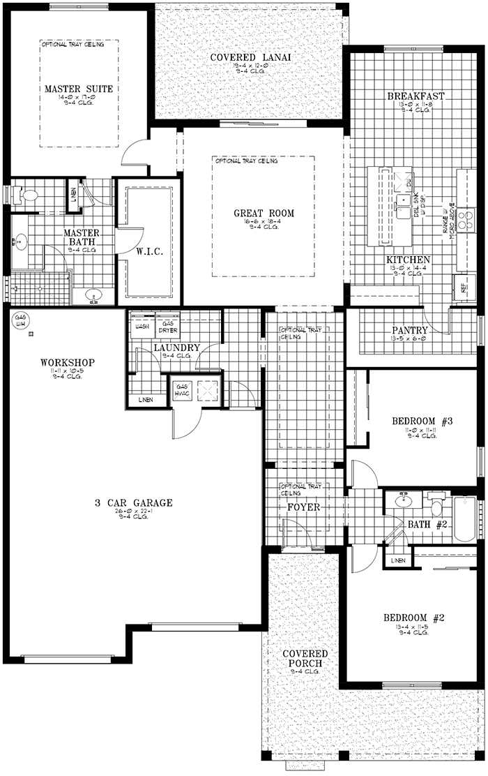 Calesa Township Floor Plans Ocala FL - Begonia Home Model