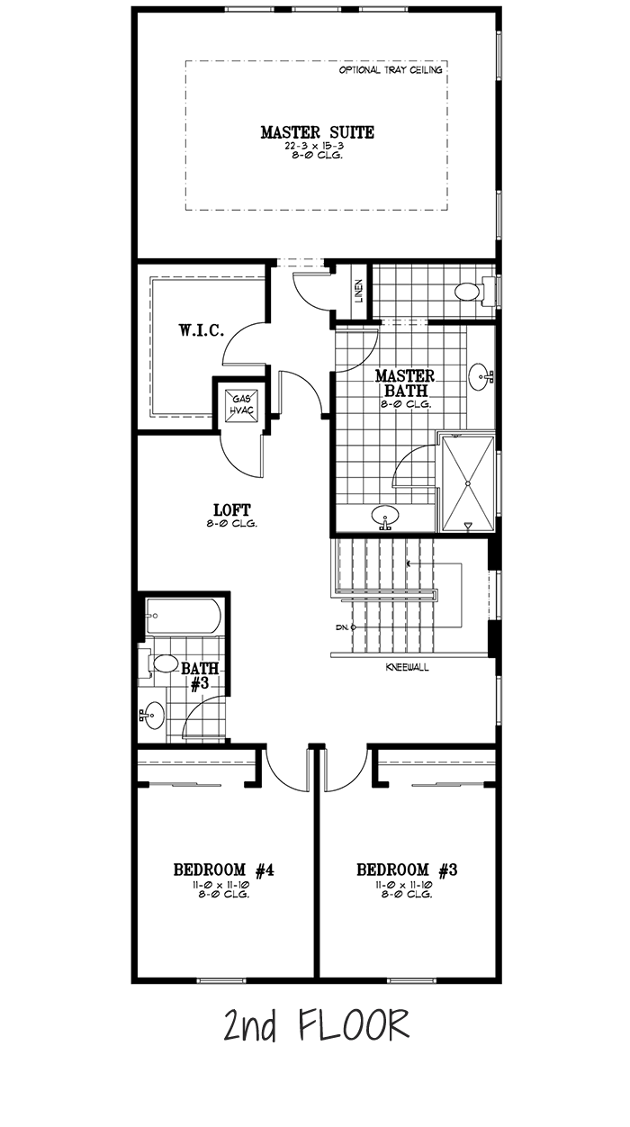 Calesa Township Floor Plans Ocala FL - Marigold Home Model 2nd Floor