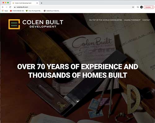 ColenBuilt.com website of the builder for Calesa Township