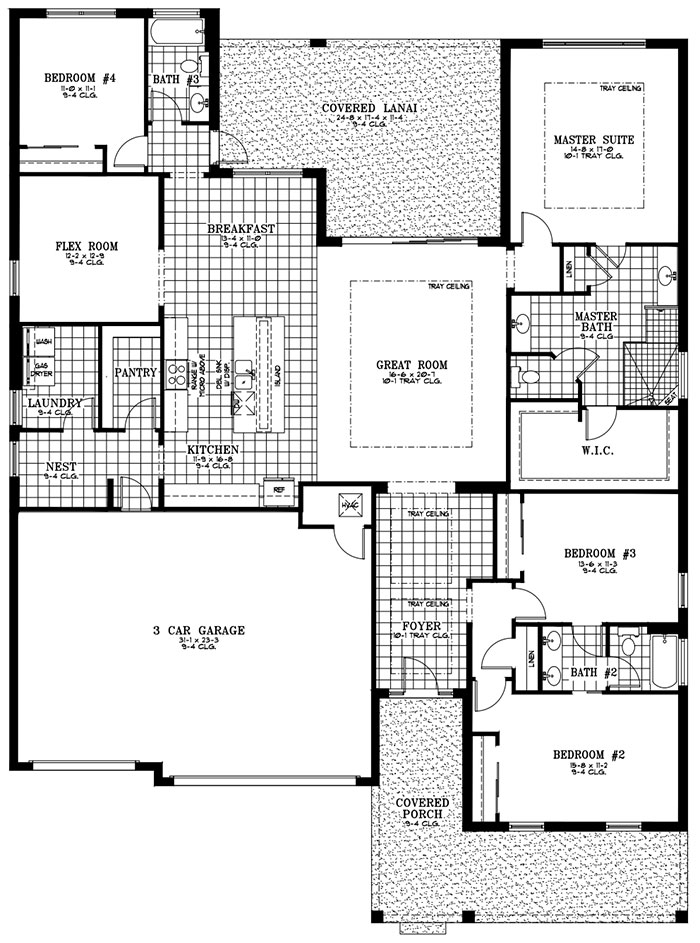Calesa Township Floor Plans Ocala FL - Acacia Home Model