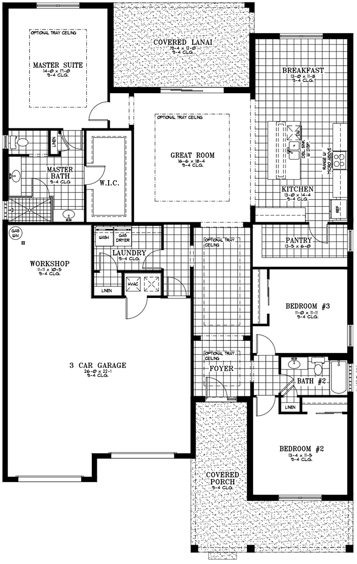 Calesa Township Floor Plans Ocala FL - Begonia Home Model