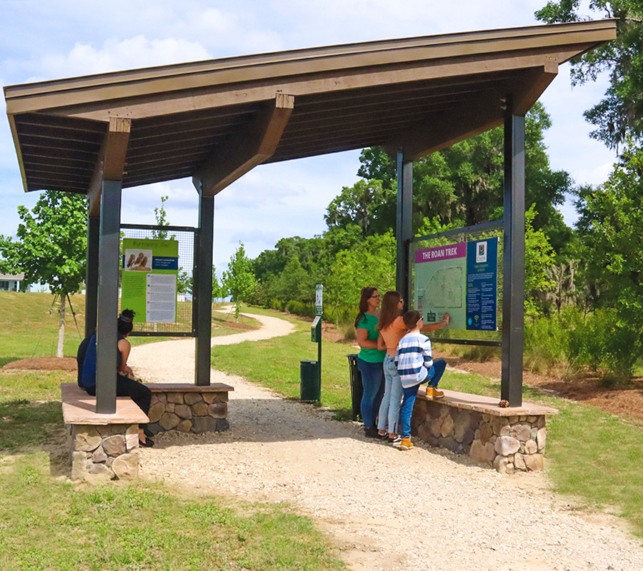Calesa Township trails kiosk in Ocala, FL