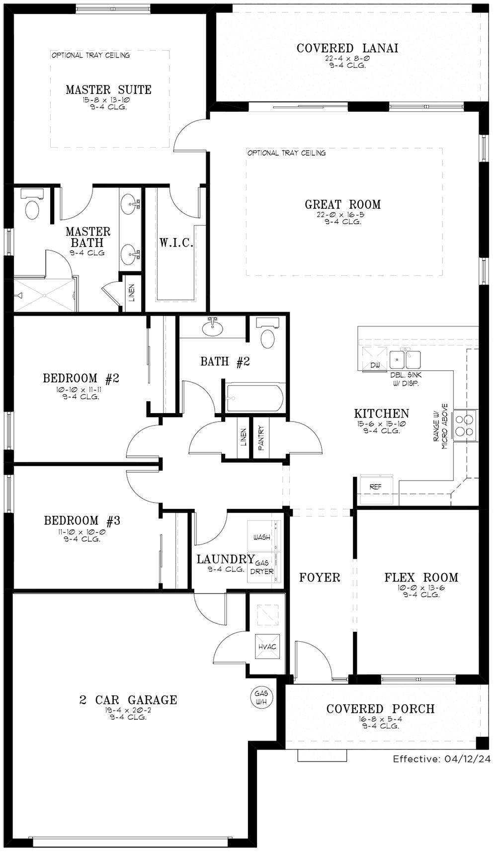 New Homes for Sale Ocala, FL at Calesa Township Currant New Home Floor Plans