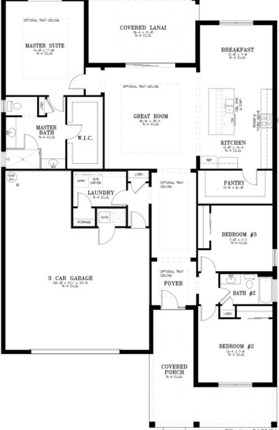 New Homes for Sale Ocala, FL at Calesa Township Begonia New Home Floor Plans