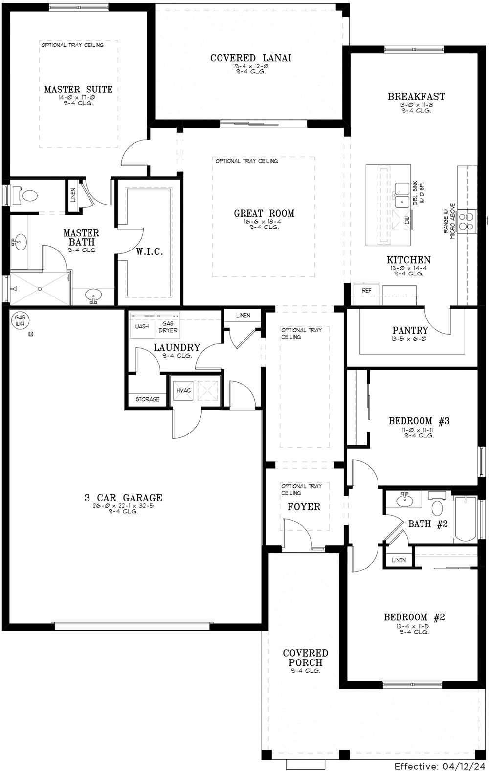 New Homes for Sale Ocala, FL at Calesa Township Begonia New Home Floor Plans