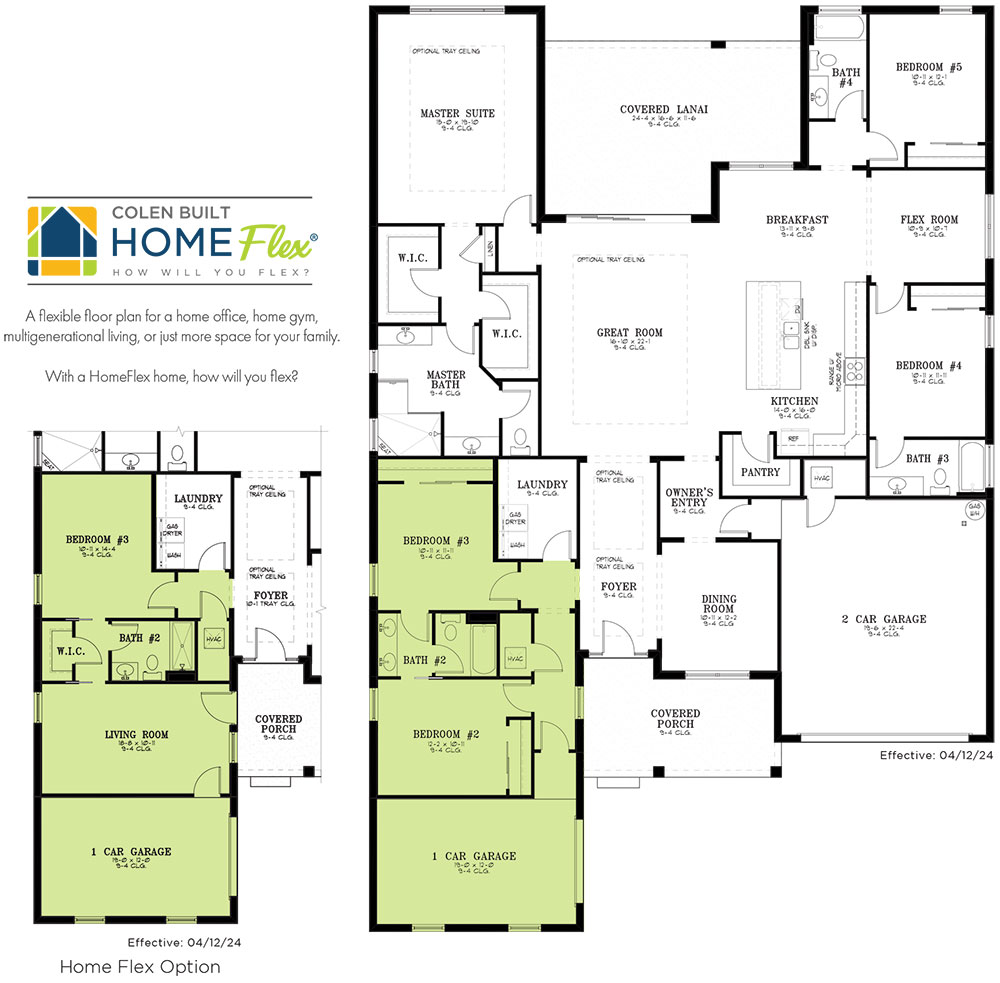 New Homes for Sale Ocala, FL at Calesa Township Hawthorn New Home Floor Plans