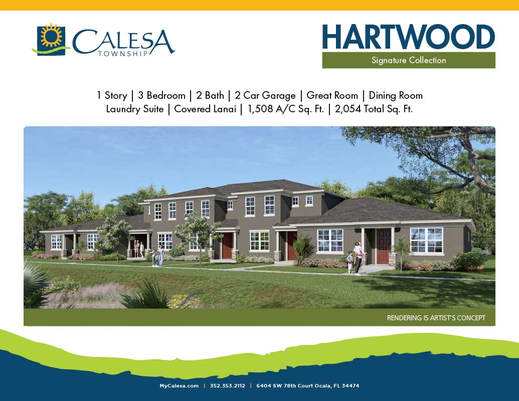 HARTWOOD FLOORPLAN AT CALESA TOWNSHIP