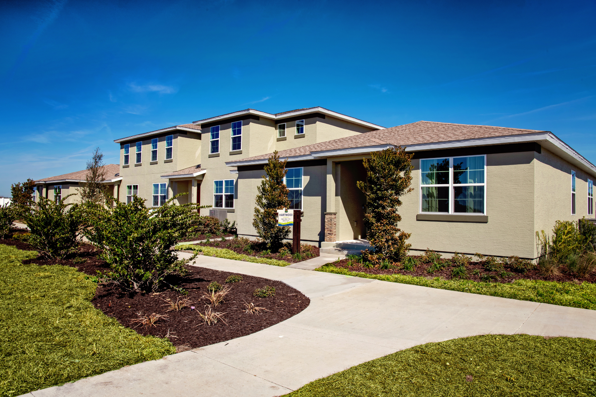 The Townes Hartwood and Heritage Exterior Town Homes at Calesa Township