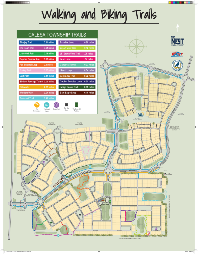 Calesa Township Walking and Biking Trails as of June 2026.